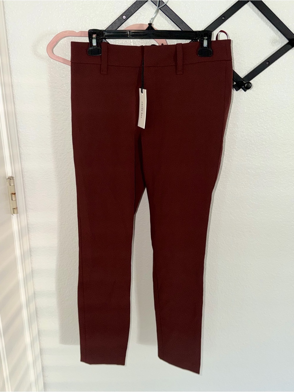 The Reset Women’s Chestnut High Rise Stretch Slim Straight Pants Size M NWT - Picture 2 of 5